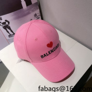 Balenciaga Love Canvas Hat Pink 2022 0401117