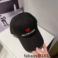 Balenciaga Love Canvas Hat Black 2022 0401116