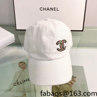 Chanel CC Canvas Hat White 2022 0401120