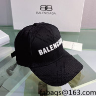 Balenciaga Canvas Baseball Hat Black 2022 0401149