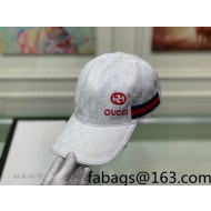 Gucci GG Canvas Baseball Hat White 2021 65