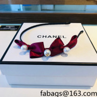 Chanel Bow Headband Red 2022 031076