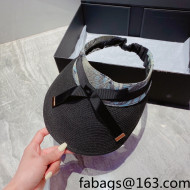 Loewe Straw Visor Hat Black 2022 033150