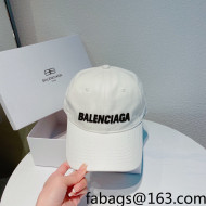Balenciaga Canvas Baseball Hat White 2022 040157