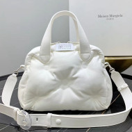 Maison Margiela Glam Slam Quilted Puffer Lambskin Top Handle Bag White 2019