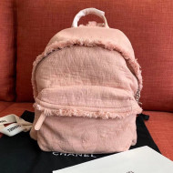 Chanel Fabric Fringe Backpack Pink 2019