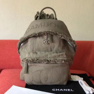 Chanel Fabric Fringe Backpack Green 2019