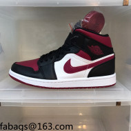 Nike Air Jordan AJ1 Mid-top Sneakers Black/Red 2021 112368