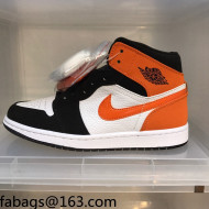Nike Air Jordan AJ1 Mid-top Sneakers Orange 2021 112361