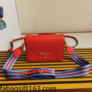 Prada Leather Cross-Body Bag 1BD102 Red 2022