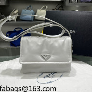 Prada Small Nylon Shoulder Bag 1BD258 White 2022