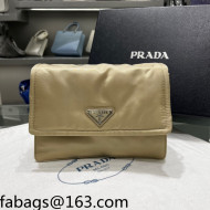 Prada Small Nylon Shoulder Bag 1BD258 Beige 2022