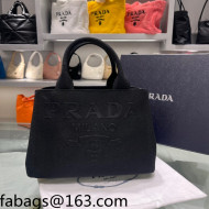 Prada Maxi Logo Canvas Top Handle bag Black 2022