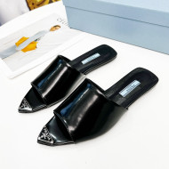 Prada Patent Leather Flat Mules Black 2022 032385