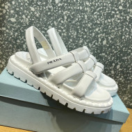 Prada Nappa Leather Sandals White 2022 032389