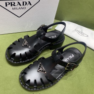 Prada Sporty Foam Rubber Sandals Black 2022 032620