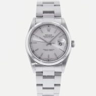 SUPER QUALITY – Rolex Datejust 16200 – Men: Dial Color – Silver, Bracelet - Stainless Steel, Case Size – 36mm, Max. Wrist Size - 7.25 inches