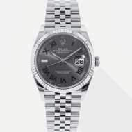 SUPER QUALITY – Rolex Datejust 126234 – Men: Dial Color – Gray, Bracelet - Stainless Steel, Case Size – 36mm, Bezel - White Gold Plated