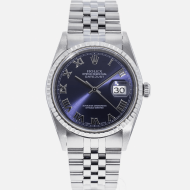 SUPER QUALITY – Rolex Datejust 16220 – Men: Dial Color – Blue, Bracelet - Stainless Steel, Case Size – 36mm, Max. Wrist Size - 6.75 inches