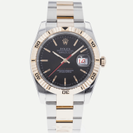SUPER QUALITY – Rolex Datejust Turn-O-Graph 116261 – Men: Dial Color – Black, Bracelet - Rose Gold Plated, Stainless Steel, Case Size – 36mm, Max. Wrist Size - 7 inches