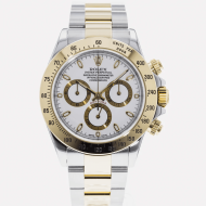 SUPER QUALITY – Rolex Daytona 116523 – Men: Dial Color – White, Bracelet - Yellow Gold Plated, Stainless Steel, Case Size – 40mm, Max. Wrist Size - 7 inches