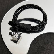 Prada Logo Bracelet Black 2022 040267