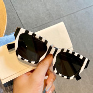 Valentino Studded Sunglasses VA4046 Black/White Stripes 2022 06