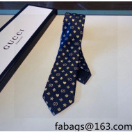 Gucci Silk Tie Dark Blue 2022 031097