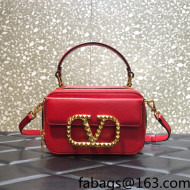 Valentino Alcove Camera Mini Bag in Grainy Calfskin 0058 Red 2022