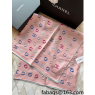 Chanel Silk Square Scarf 90x90cm Pink 2022 21