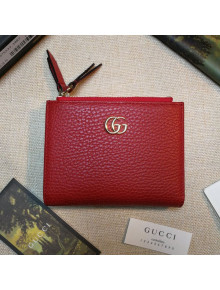 Gucci GG Marmont Leather Small Wallet 474747 Red 2020