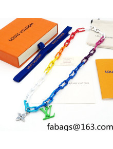 Louis Vuitton Chain Rainbow Charms Necklace 2021 45