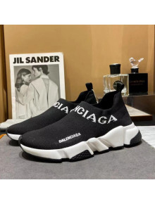 Balenciaga Speed Knit Sock Boot Sneaker Black/White 2021 05309