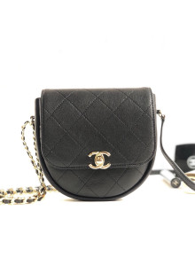 Chanel Lambskin Mini Messenger Bag AS0143 Black 2021 