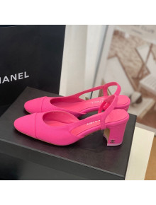 Chanel Denim Slingback Pumps 6.5cm G31318 Pink 2022