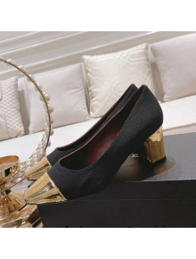 Chanel Grosgrain Medium Heel Pumps 6.5cm Black 2022 0321110