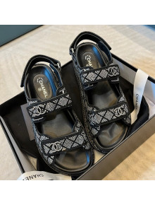 Chanel Crystal Strap Sandals G35927 Silver 2022 032213