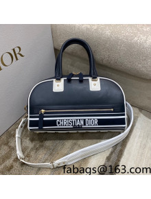 Dior Medium Vibe Zip Bowling Bag in Smooth Calfskin Black 2022 M879
