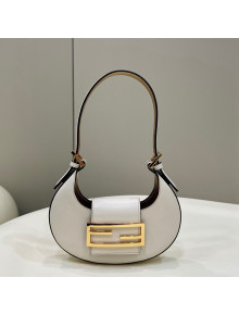 Fendi Cookie Leather Hobo Mini Bag White 2022 8556
