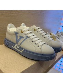 Louis Vuitton Time Out LV Initials Leather Sneakers 1A8MZB Blue/White 2020