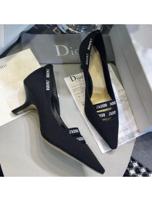 Dior J'adior Fabric Logo Band Heel Pump 6.5cm/9.5cm Black 2019