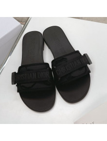 Dior Dio(r)evolution Flat Slide Sandals Black 2021 05