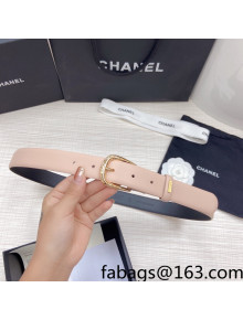 Chanel Calfskin Belt 3cm Nude 2021 83