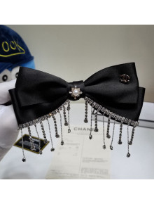 Chanel Crystal Tassel Headband Black 2021