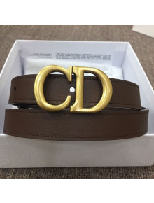 Dior Calfskin Belt 20mm with CD Buckle Dark Grey 2019