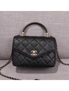 Chanel Small Flap Bag with Top Handle AS0625 Black 2019