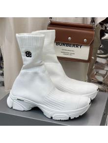 Balenciaga Speed 3.0 Knit Sock Short Boots White 2021