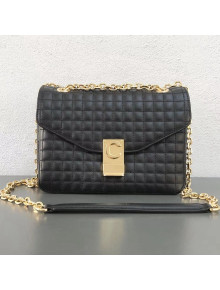 Celine Quilted Calfskin Medium C Bag Black 2019