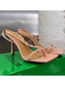 Bottega Veneta Stretch Lambskin Strap Sandals 9cm Pink 2021 11