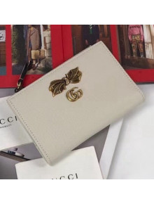 Gucci Leather Wallet With Bow ‎524300 White 2018